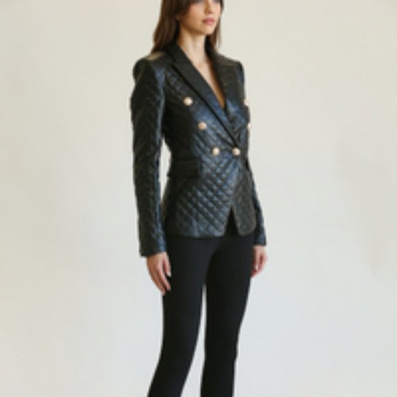 The King Kouture Jackets & Blazers - Just in at The King Kouture Boutique BlackQuilted Vegan Leather Jacket Med